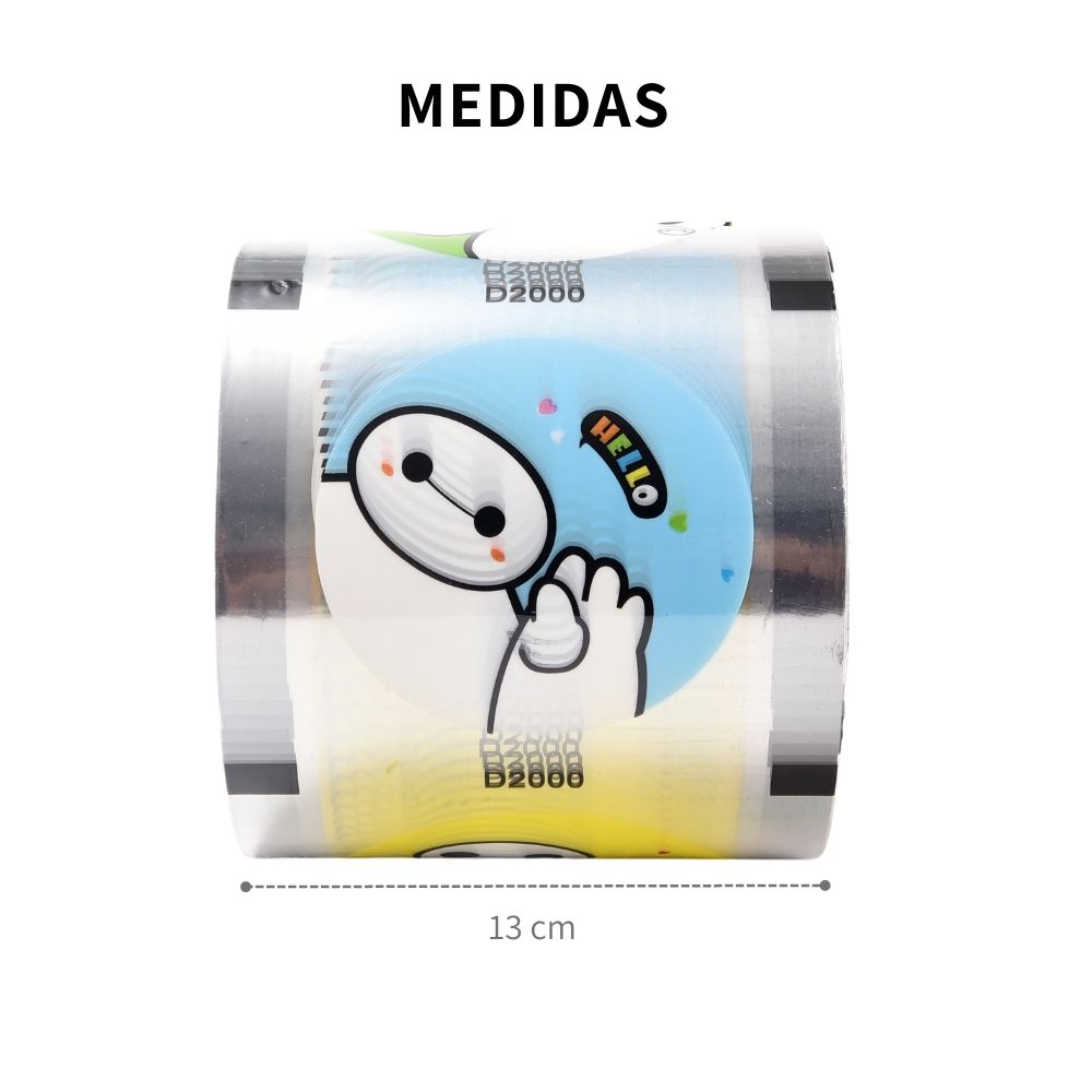 Rollo Film Plástico Para Sellar Vasos Herméticamente Diseños