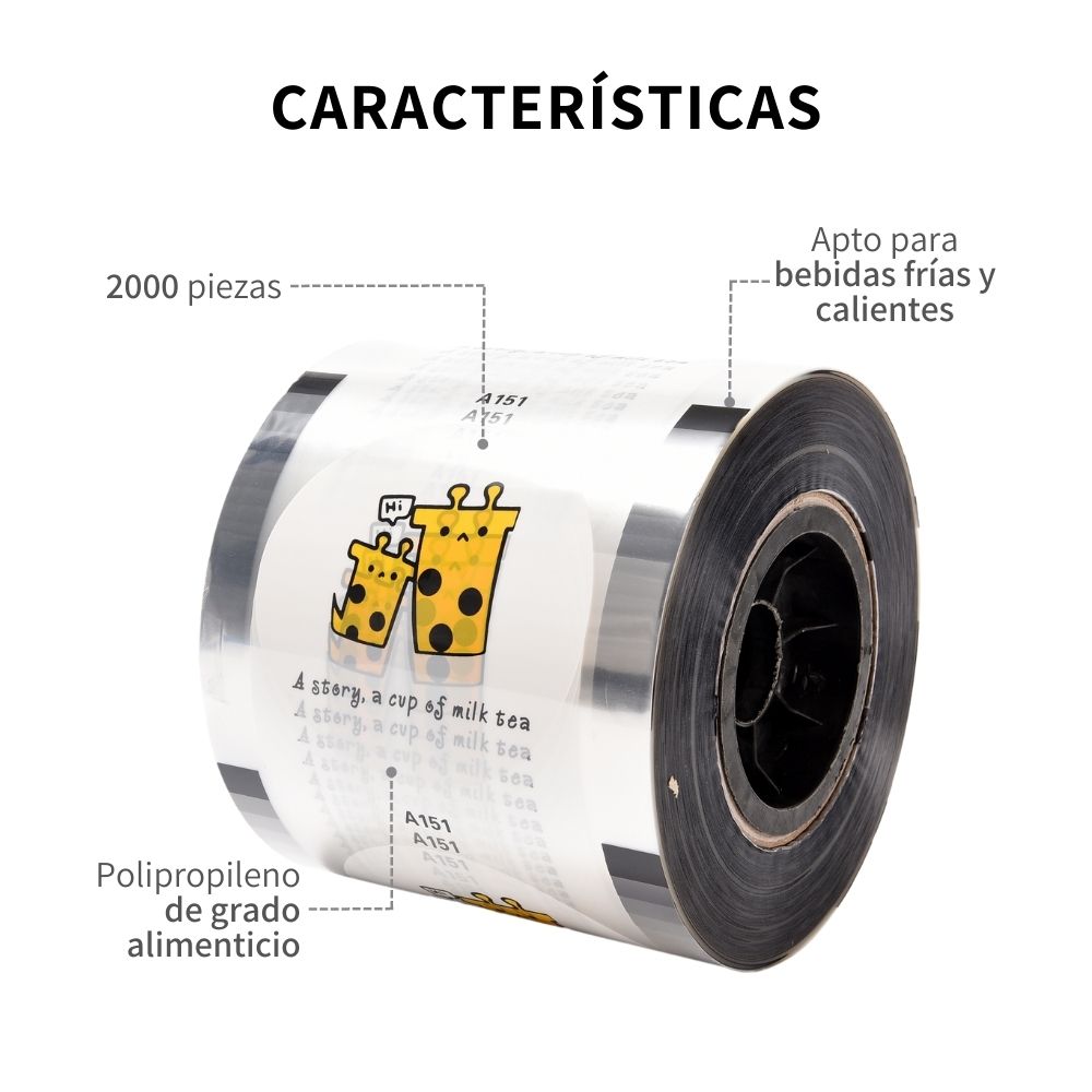 Rollo Film Plástico Para Sellar Vasos Herméticamente Diseños