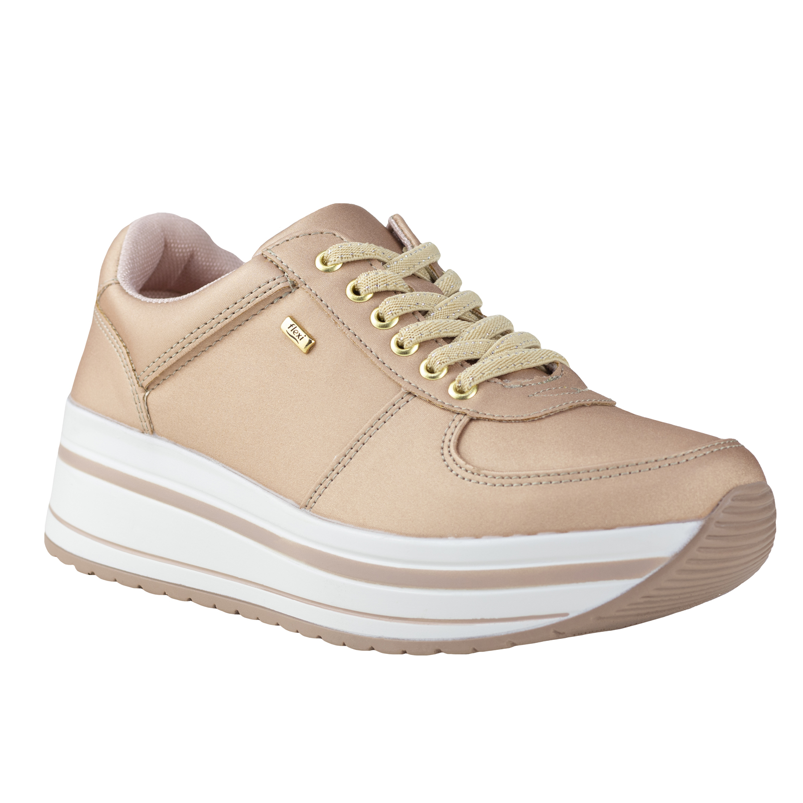 FLEXI DE DAMA TENIS URBANOS PLATAFORMA 4.5 CM 101001 ROSA
