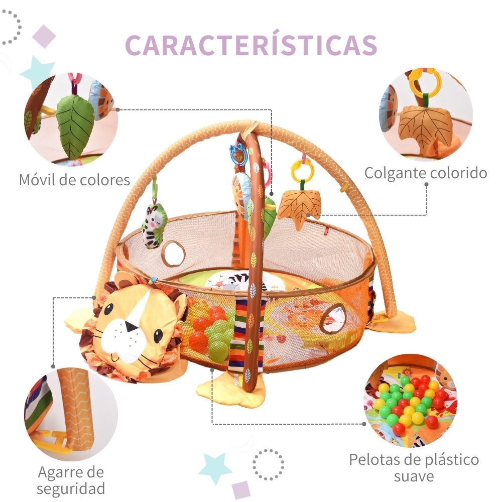 Gimnasio Para Bebe Tapete Movil 3 en 1 Pelotas Ajustable 