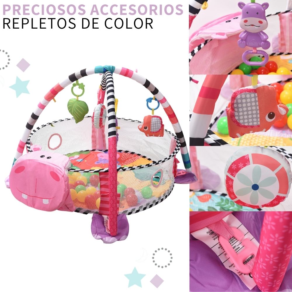 Gimnasio Para Bebe Tapete Movil 3 en 1 Pelotas Ajustable 