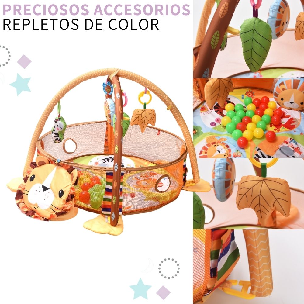 Gimnasio Para Bebe Tapete Movil 3 en 1 Pelotas Ajustable 
