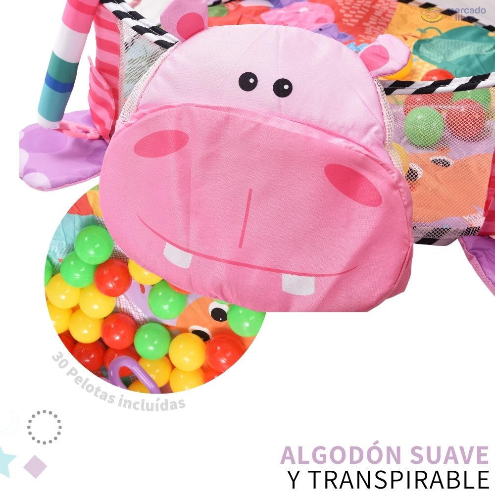 Gimnasio Para Bebe Tapete Movil 3 en 1 Pelotas Ajustable 