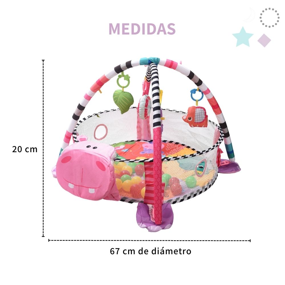 Gimnasio Para Bebe Tapete Movil 3 en 1 Pelotas Ajustable 
