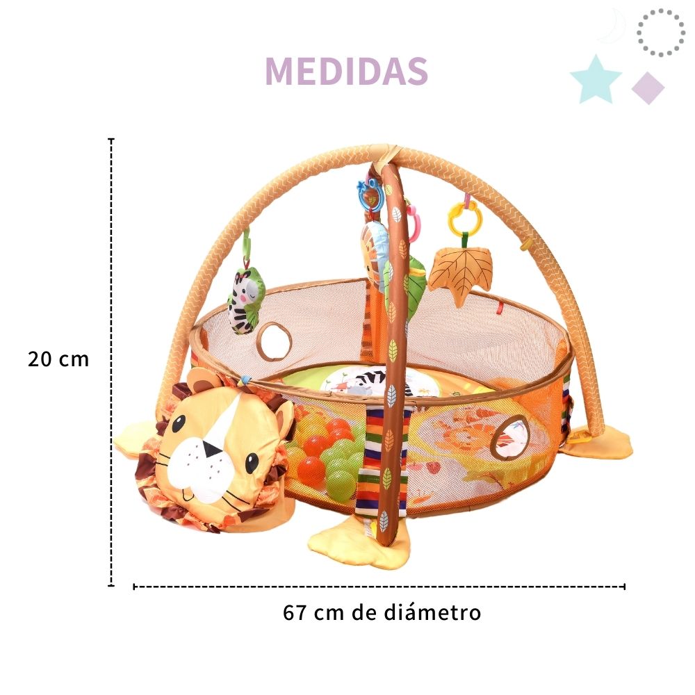 Gimnasio Para Bebe Tapete Movil 3 en 1 Pelotas Ajustable 