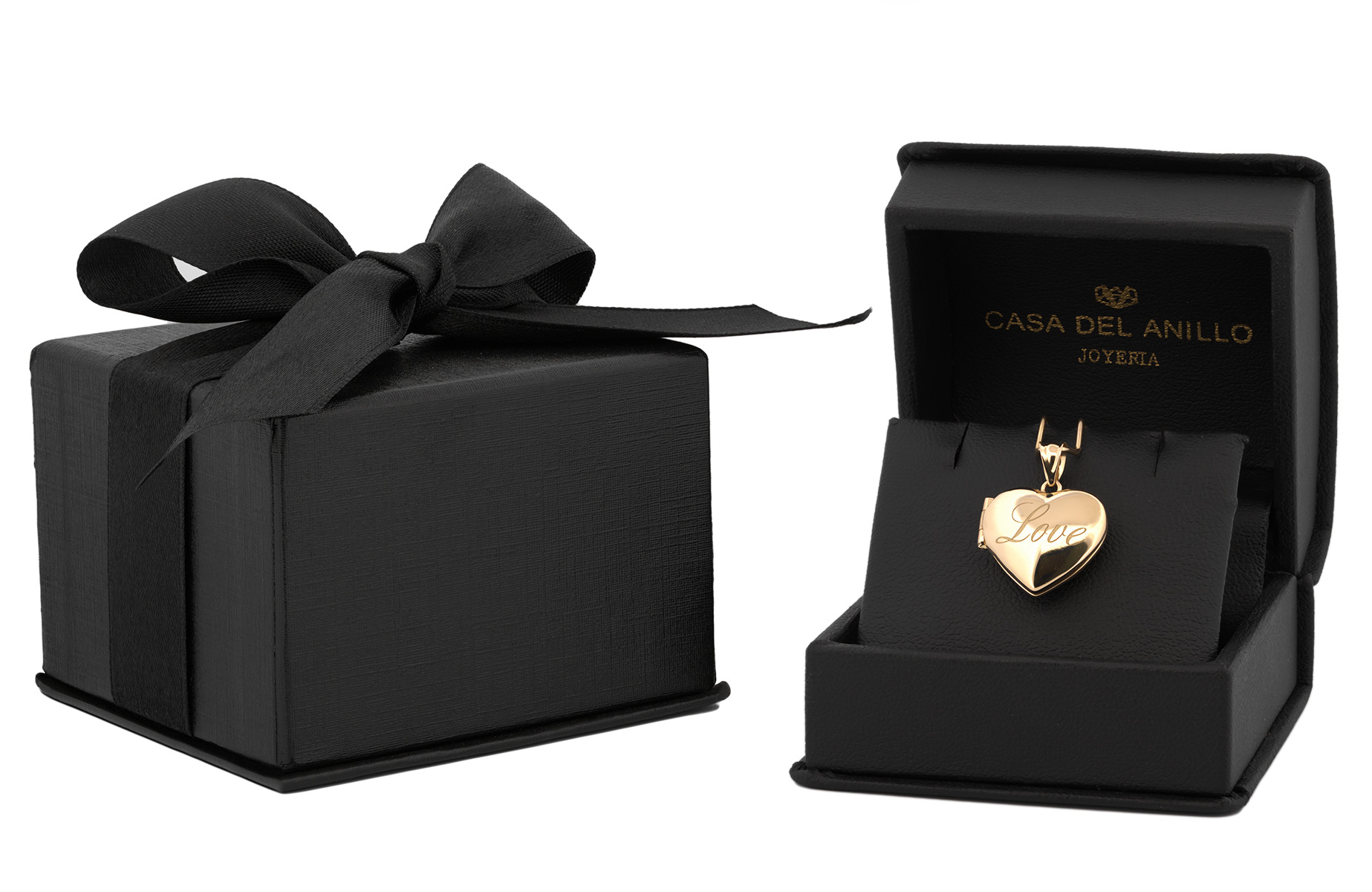 Dije Corazón Relicario Love Oro Sólido 14k