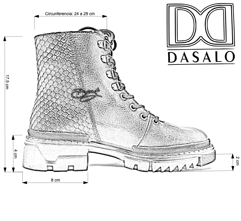 Zapato Bota Para Dama Casual Piel Vacuno Estilo Combat