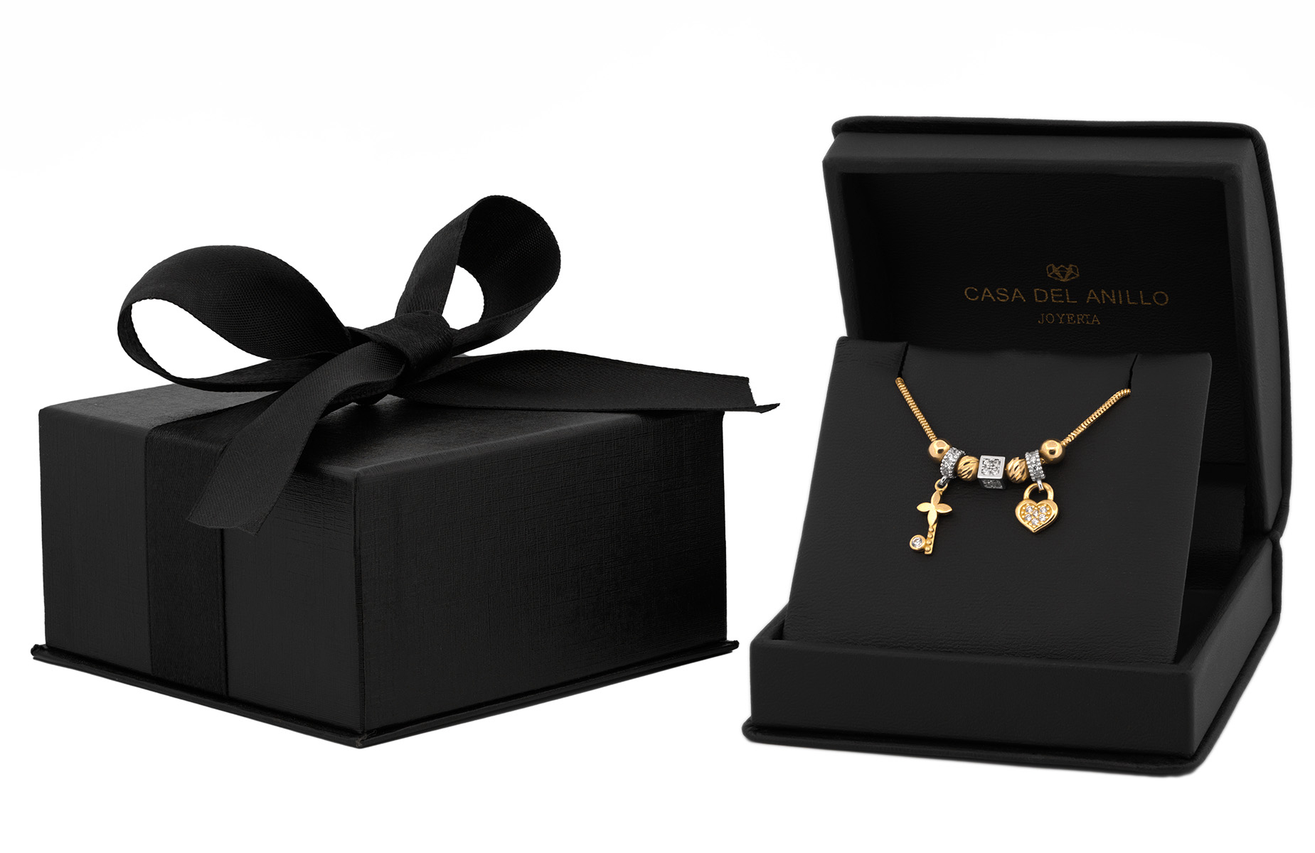 Hermosa Pulsera Con Dijes Estilo Pandora Oro Sólido 14k 