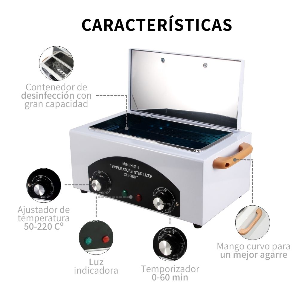 Esterilizador de Aire Caliente Desinfeccion de Spa Estetica