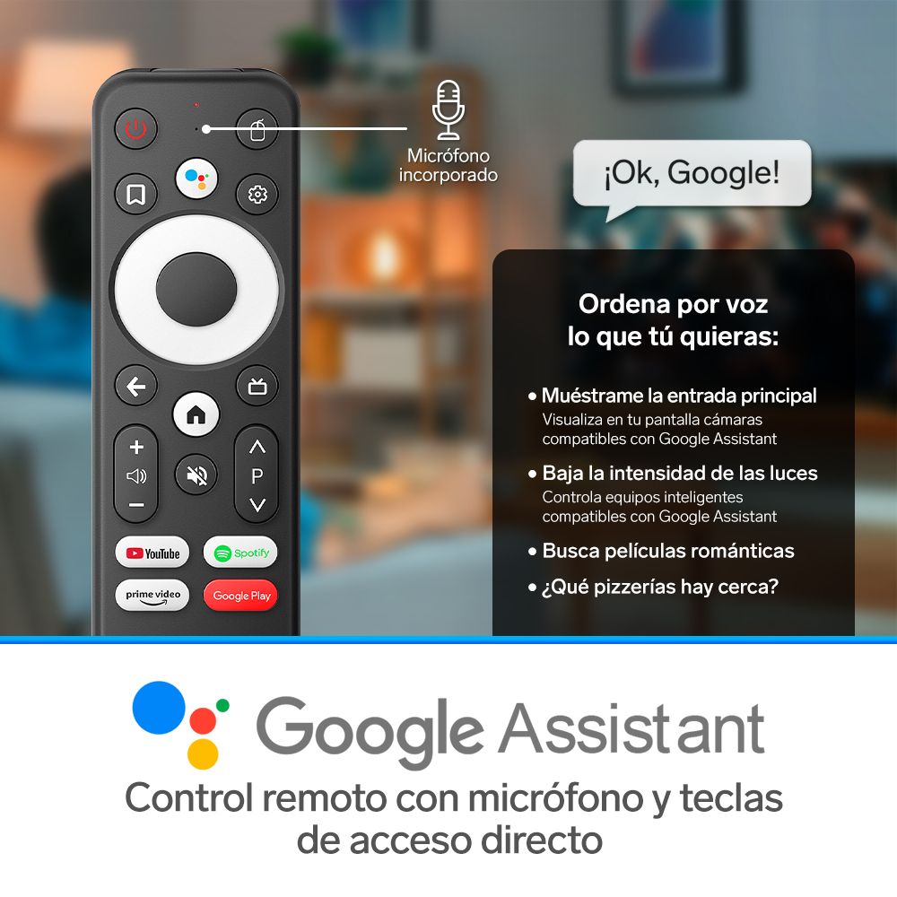 Sistema Android Tv Box Pantalla Smart Control Voz Steren