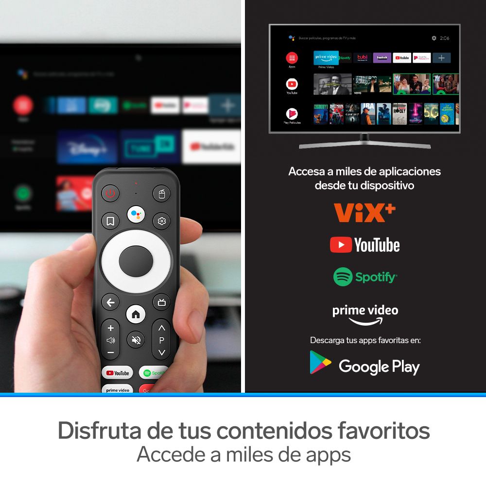 Sistema Android Tv Box Pantalla Smart Control Voz Steren