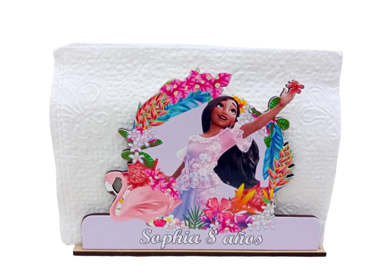 Paq. Servilletero Mdf, Isabela Encanto A Color De 6 Pza