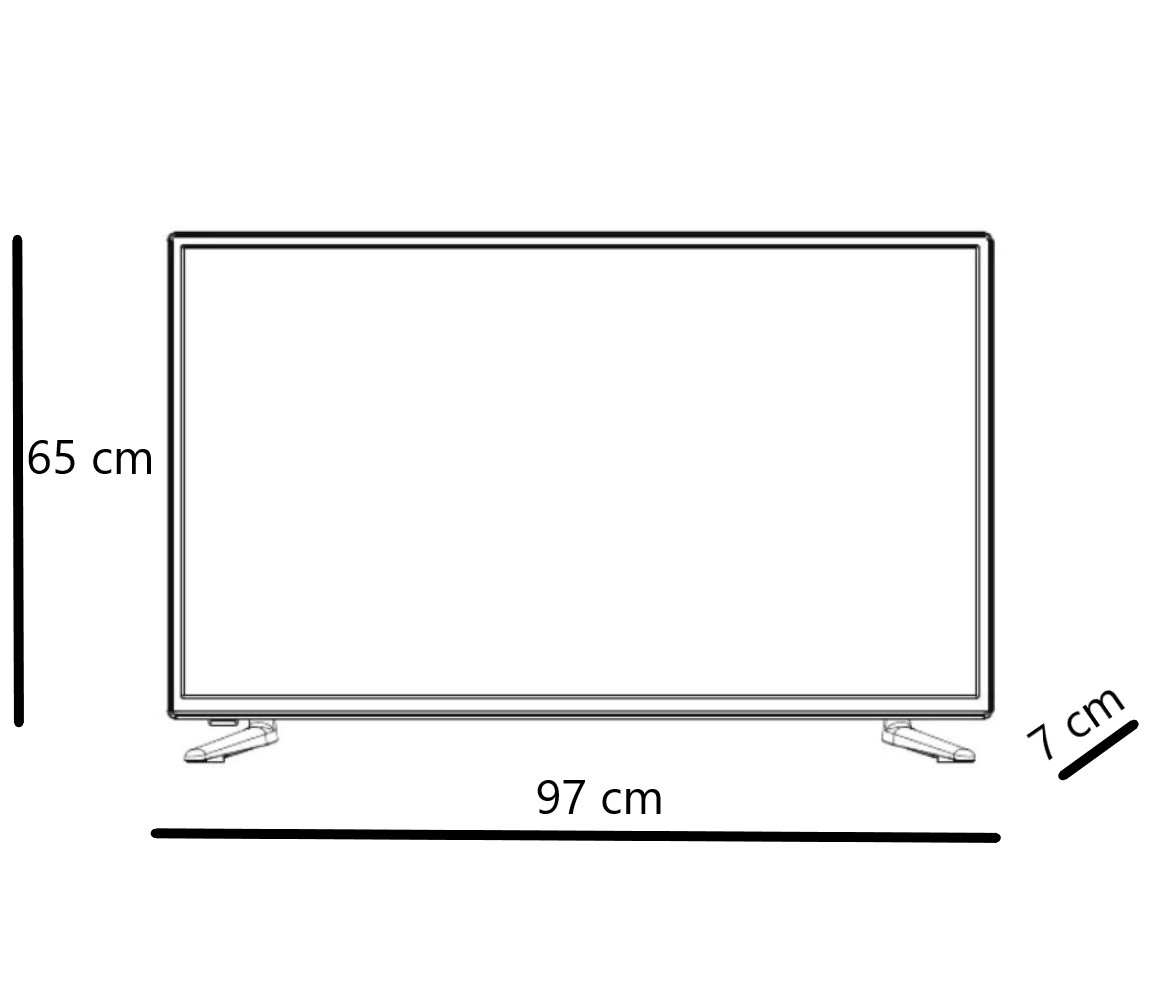 Pantalla de 43 pulgadas smart led fhd marca Samsung