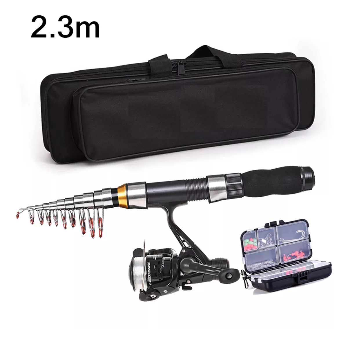  Juego Completo De Carrete De Caña De Pescar De 2,3