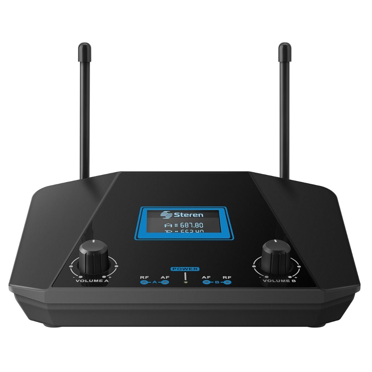 Sistema Profesional Con 2 Micrófonos Inalámbricos Uhf Steren