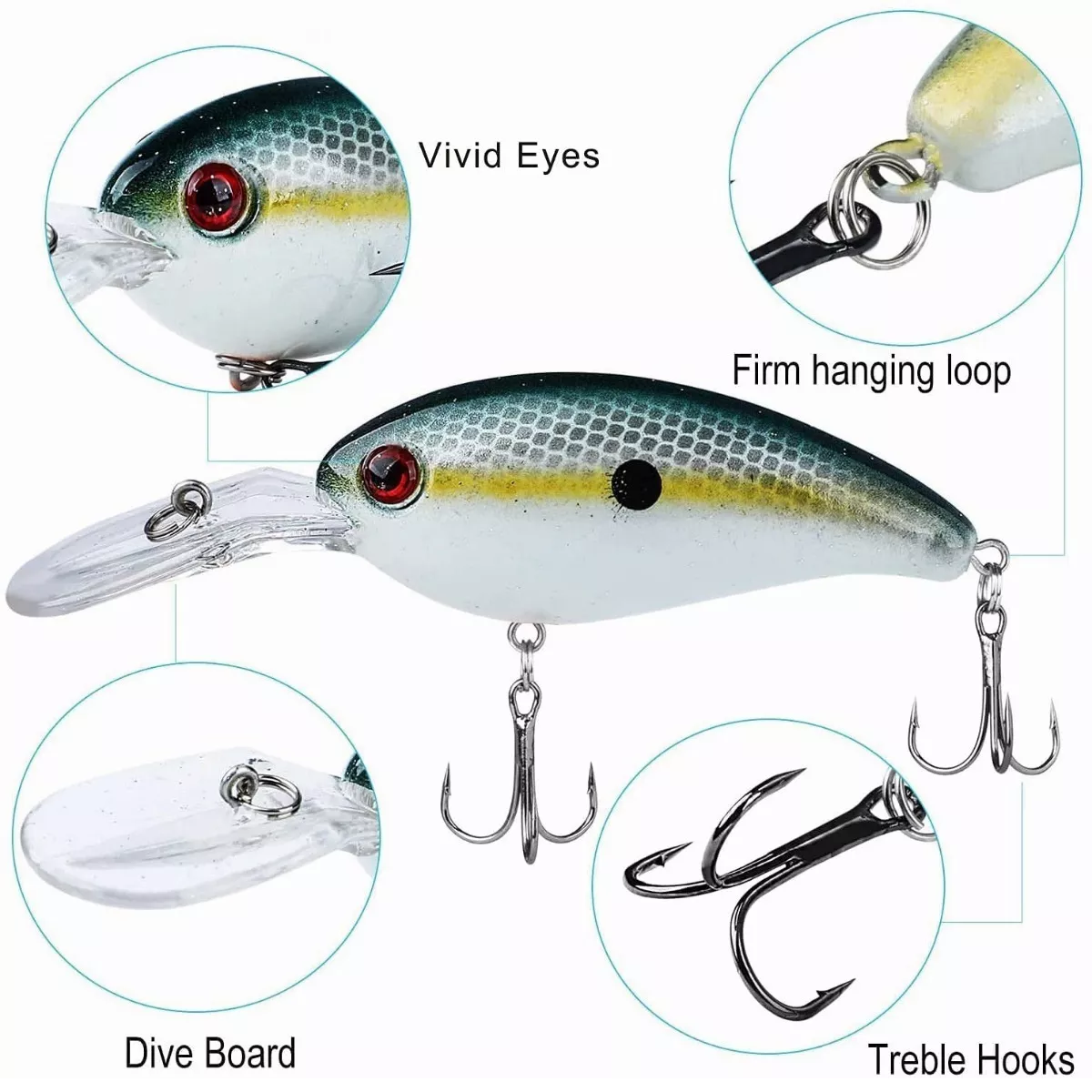 Set 8 Curricanes Pesca Señuelos De Realista Pesca Mar Cebo Duro