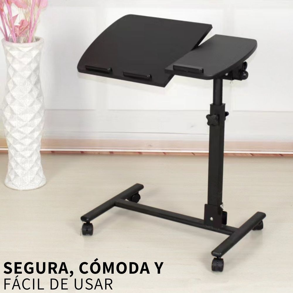 Mesa Para Laptop Plegable De Altura Ajustable Con Llantas