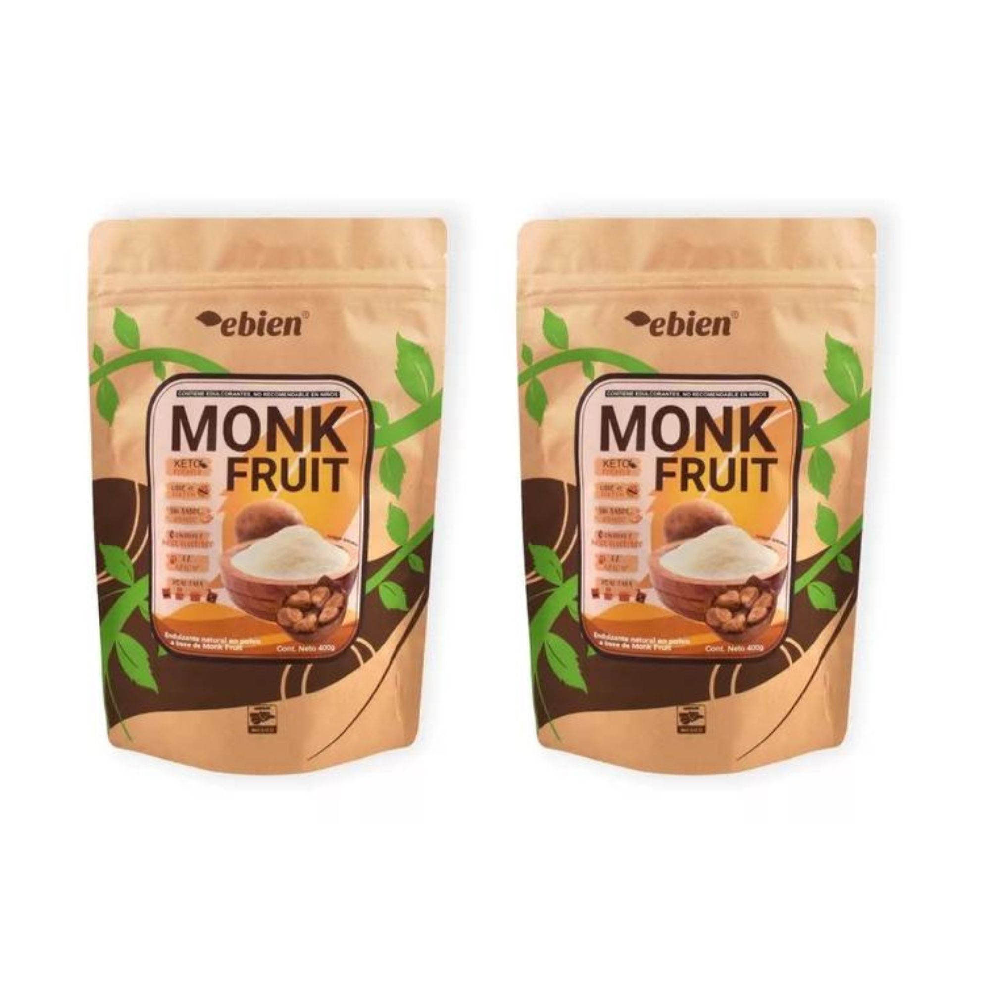 Monk Fruit 2 De 400g Ebien Endulzante Keto Fruta Del Monje