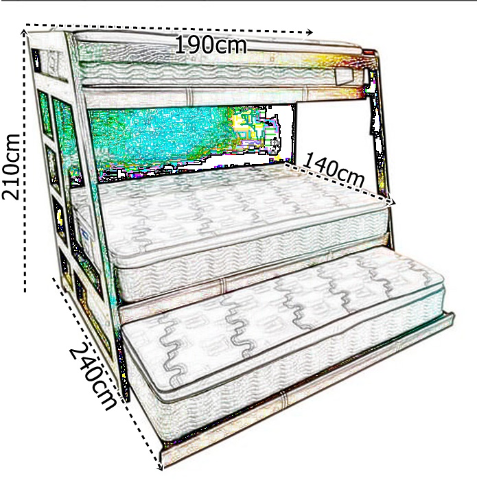 Litera de Madera Triple