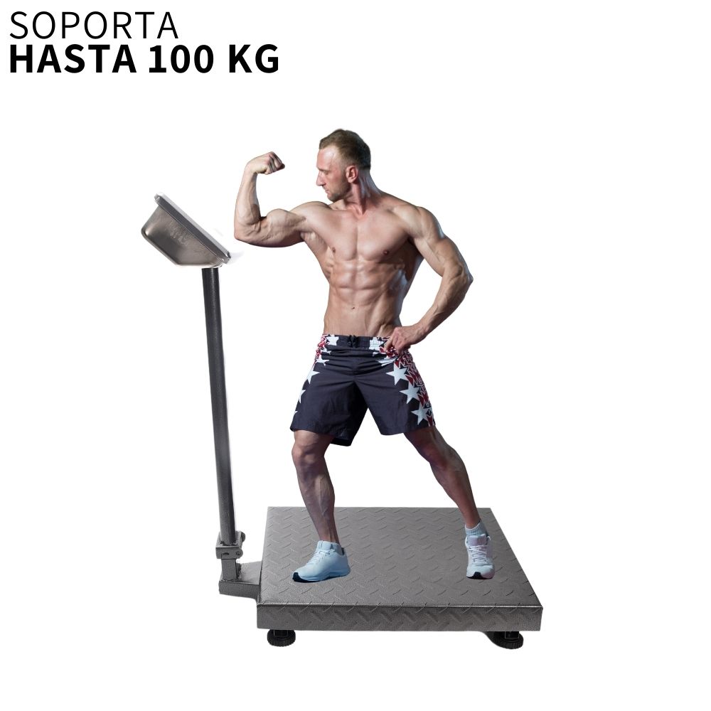 Bascula Comercial Digital 100 Kg Industrial Con Mastil