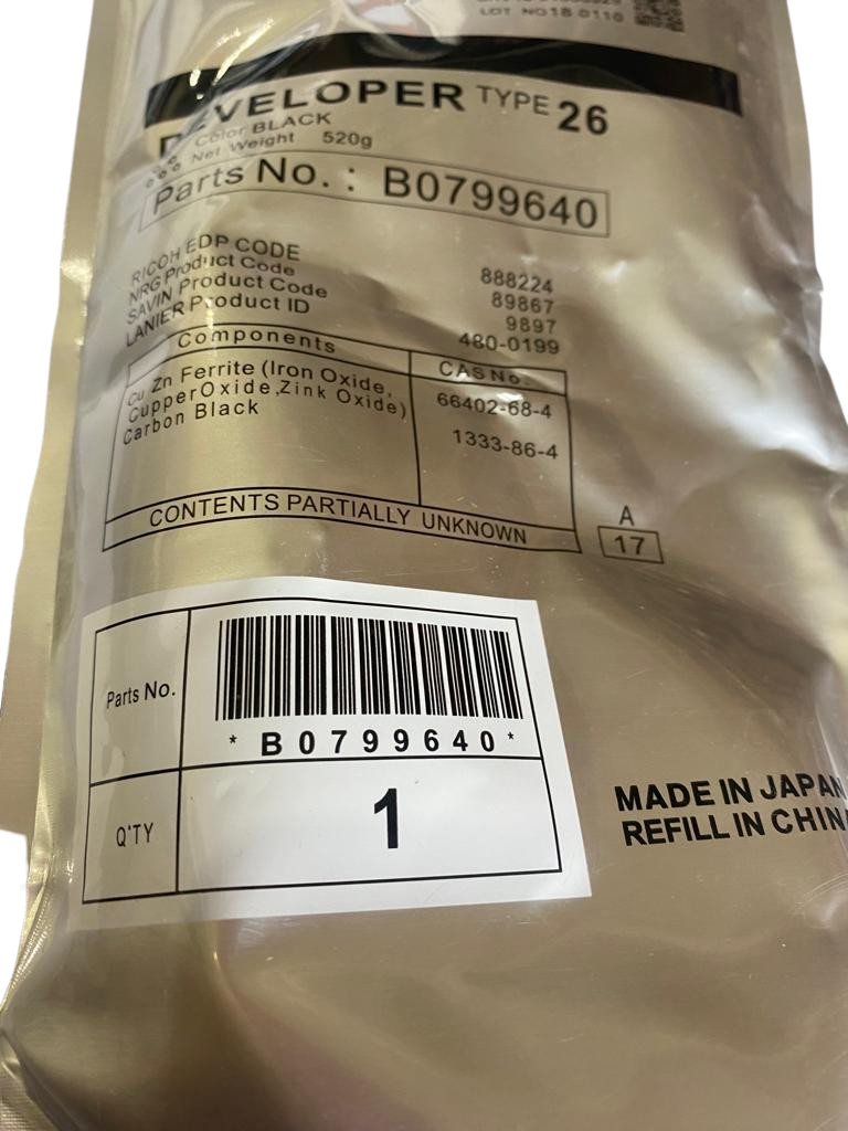 Revelador Generico Type 26 Aficio 2035 2045 3035 3045 B079-9640