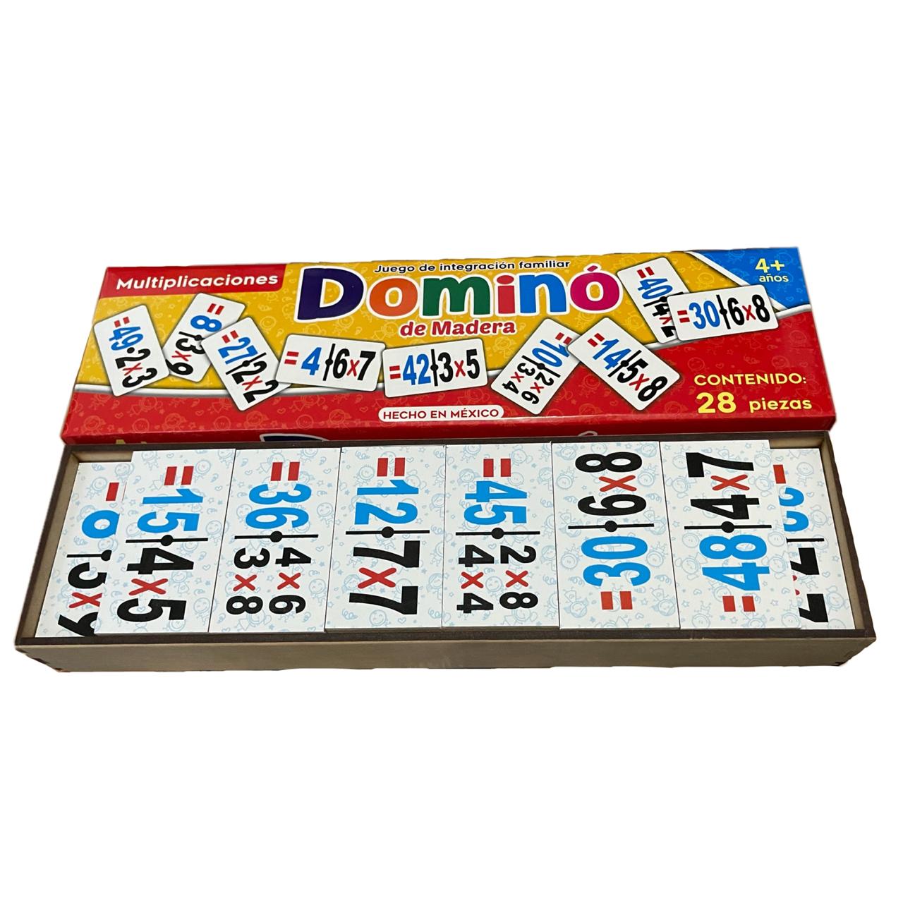 DOMINO DIDACTICO DE MADERA MULTIPLICACIONES