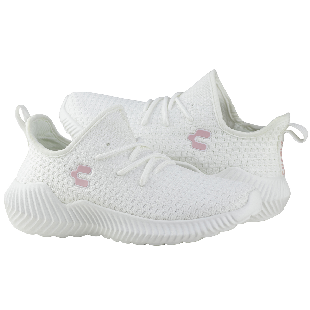 Tenis Running Para Mujer Charly 1049923 Blanco Rosa Sports