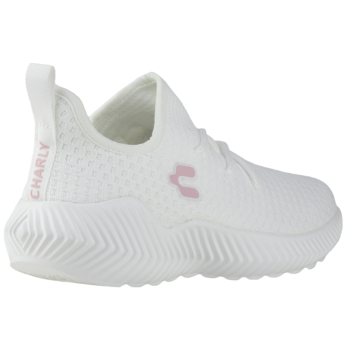 Tenis Running Para Mujer Charly 1049923 Blanco Rosa Sports
