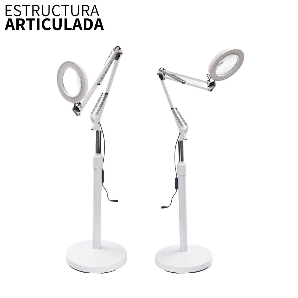 Lampara Lupa Spa Brazo Flexible Pestañas Maquillaje Luz Fría
