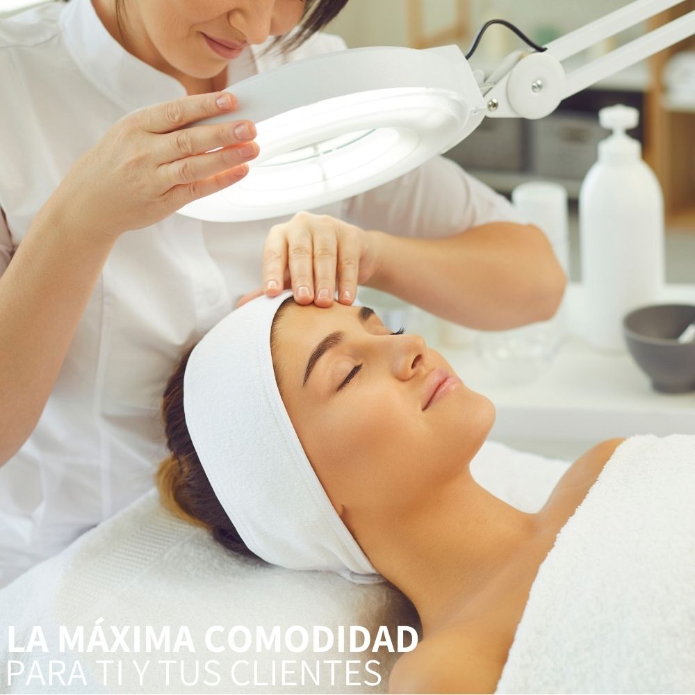 Lampara Lupa Spa Brazo Flexible Pestañas Maquillaje Luz Fría