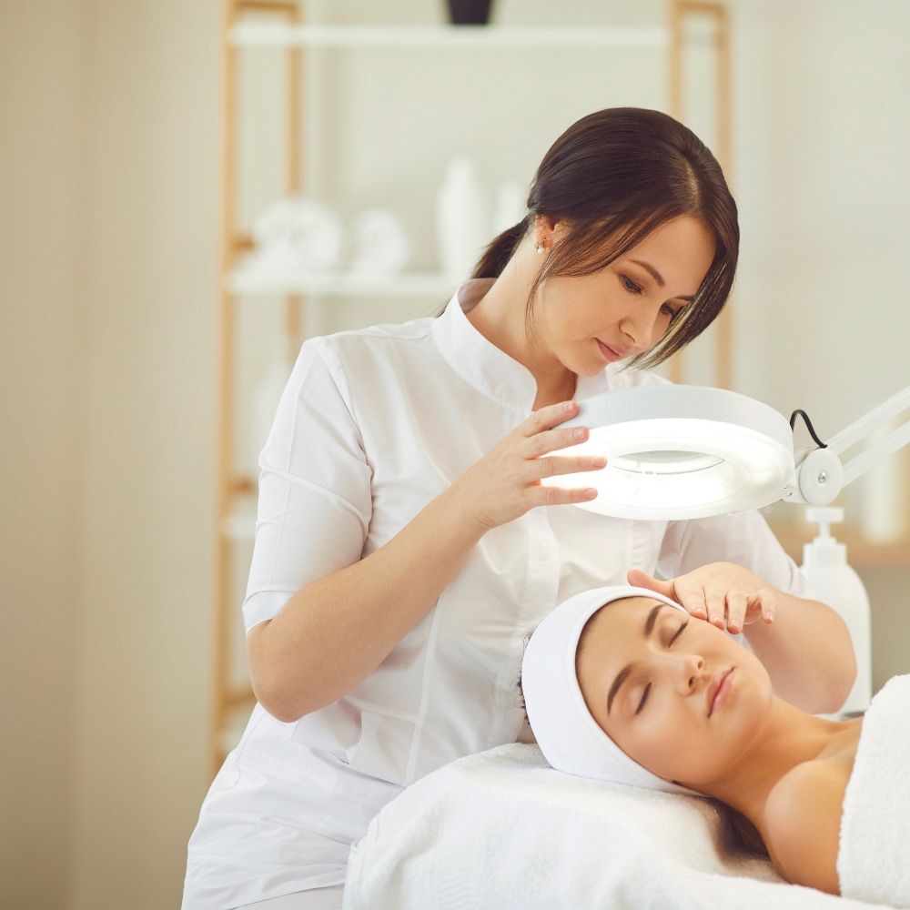 Lampara Lupa Spa Brazo Flexible Pestañas Maquillaje Luz Fría