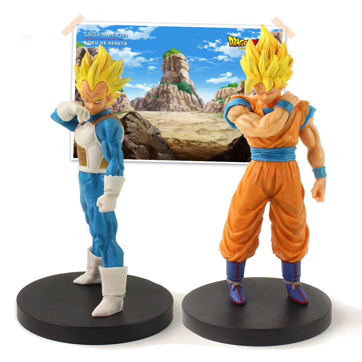 Figuras Goku y Vegeta Dragon Ball Z Set Par Coleccionable