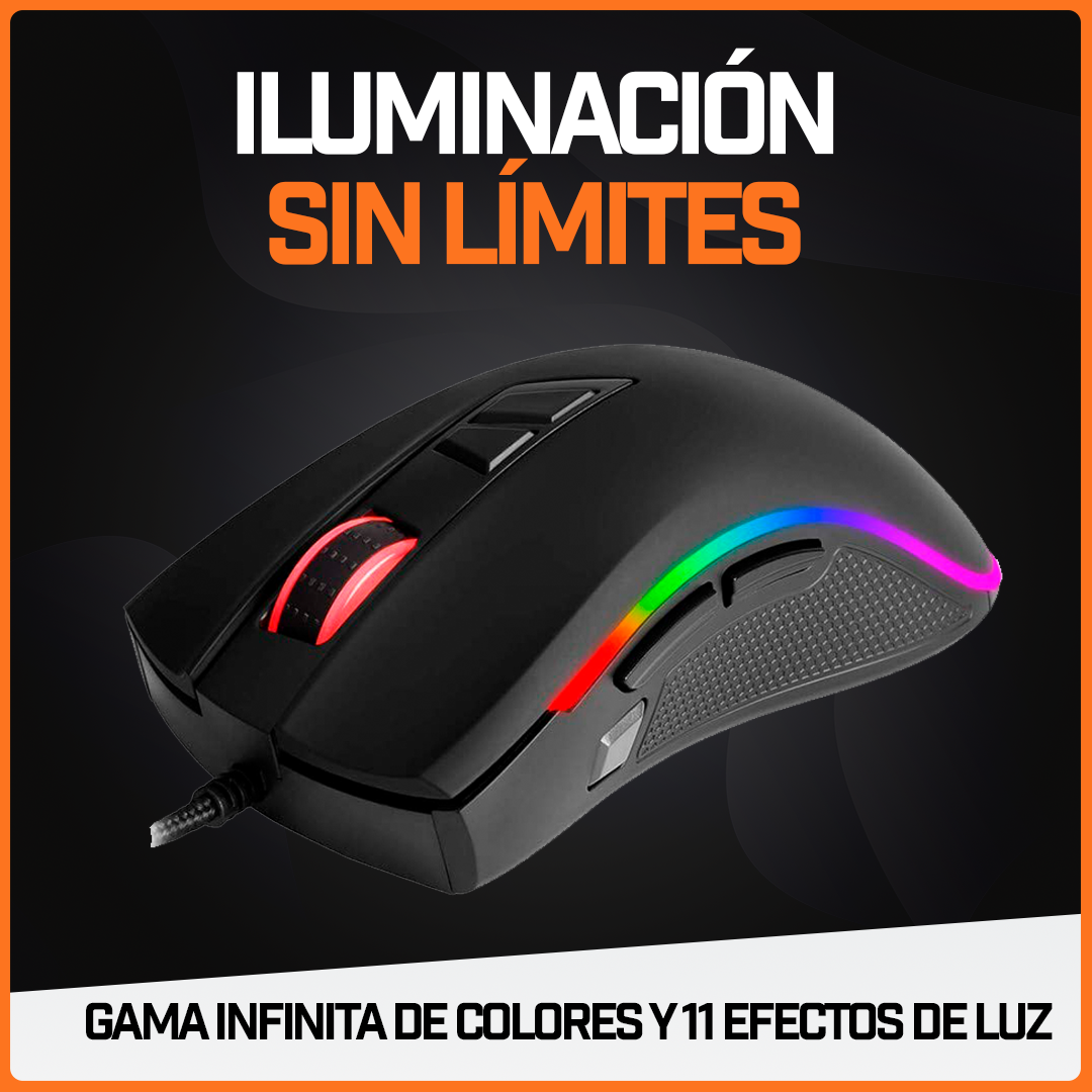 Mouse Gamer Ratón Pro Juegos Usb Periférico Rgb Pc 24000 Dpi