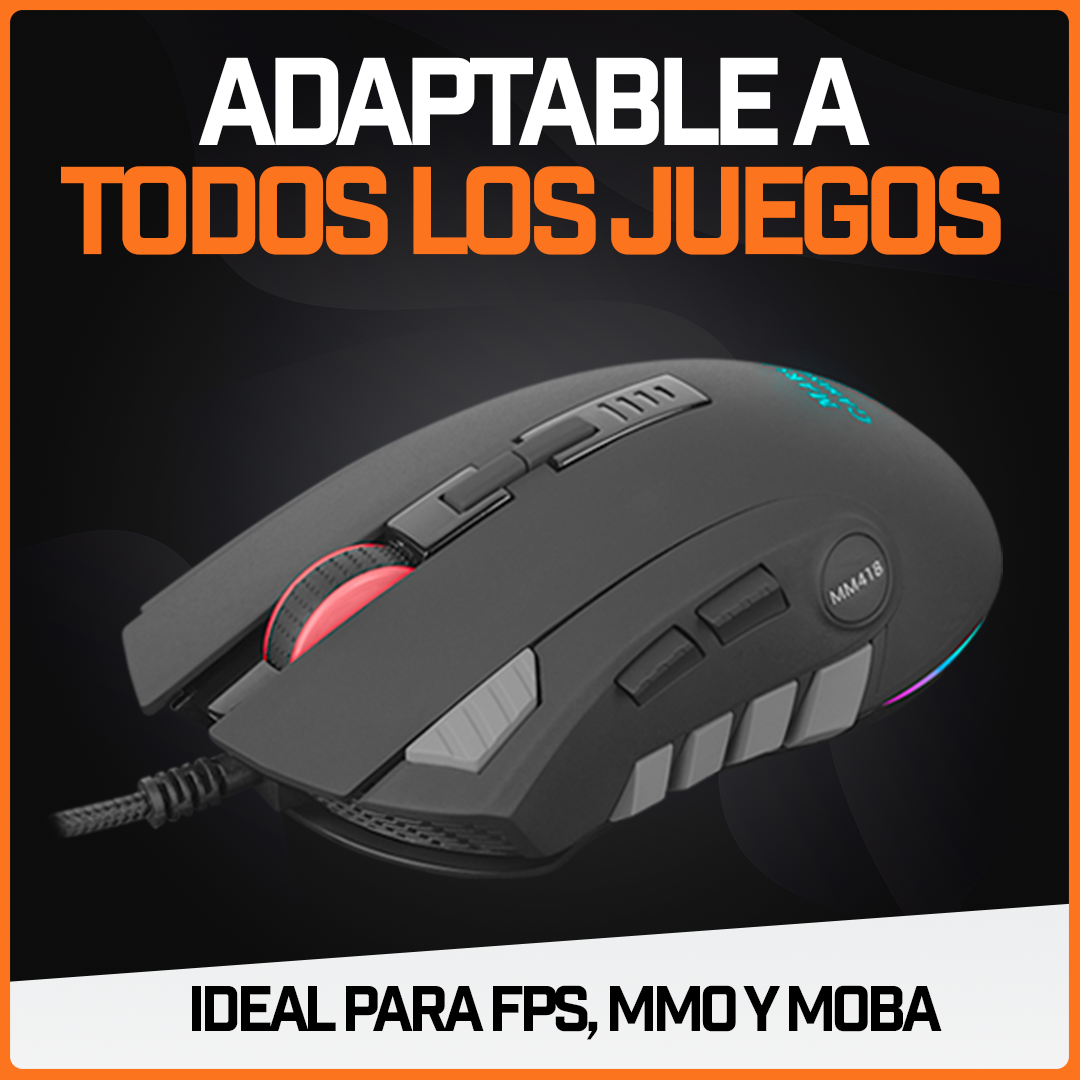 Mouse Gamer Ratón Pro Juegos Usb Periférico Rgb Pc 32000 Dpi