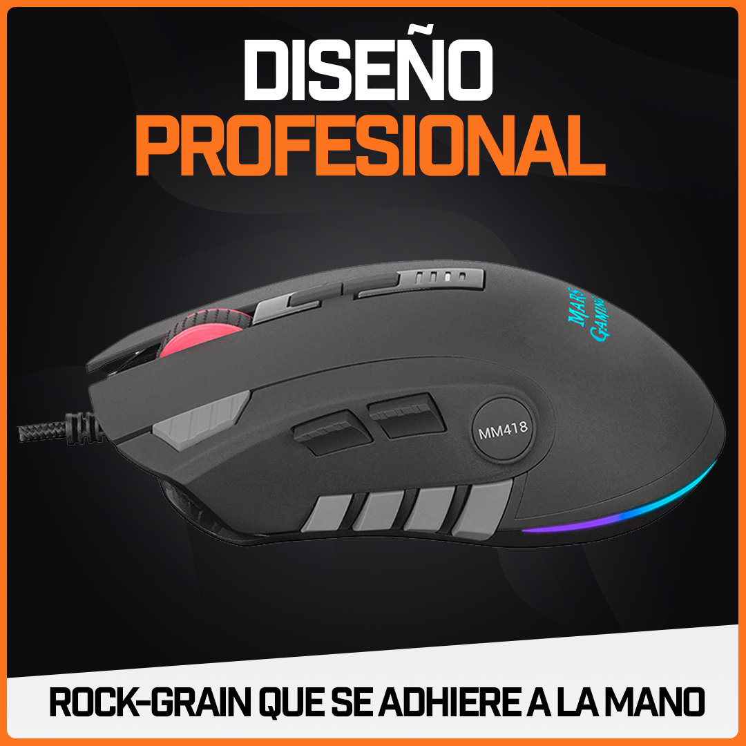 Mouse Gamer Ratón Pro Juegos Usb Periférico Rgb Pc 32000 Dpi