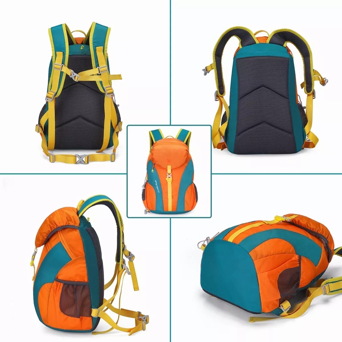 Campismo 25l Impermeable Deporte Senderismo Mochila De Viaje Naranja