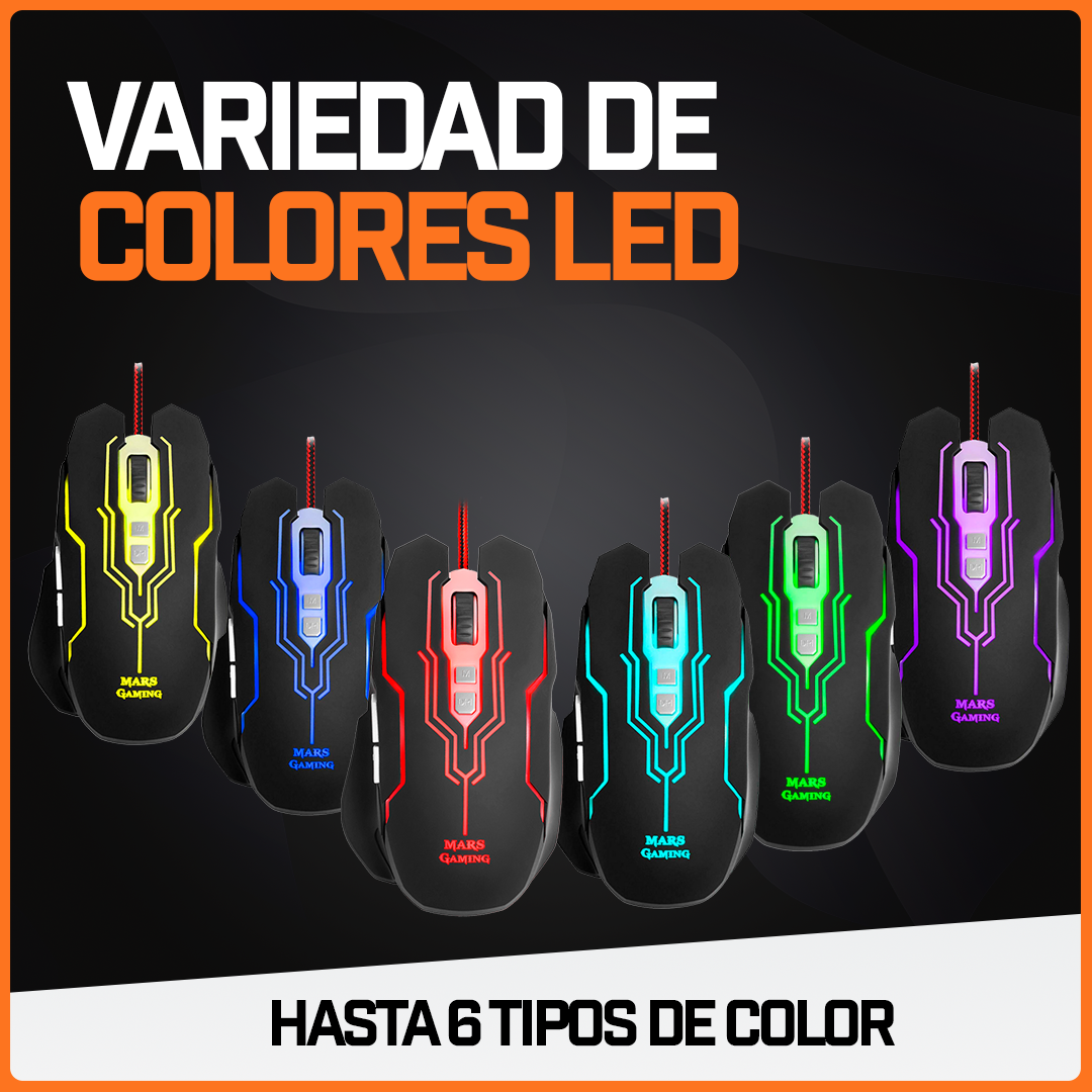 Mouse Gamer Ratón Juegos Usb Periférico Rgb Pc 5000 Dpi
