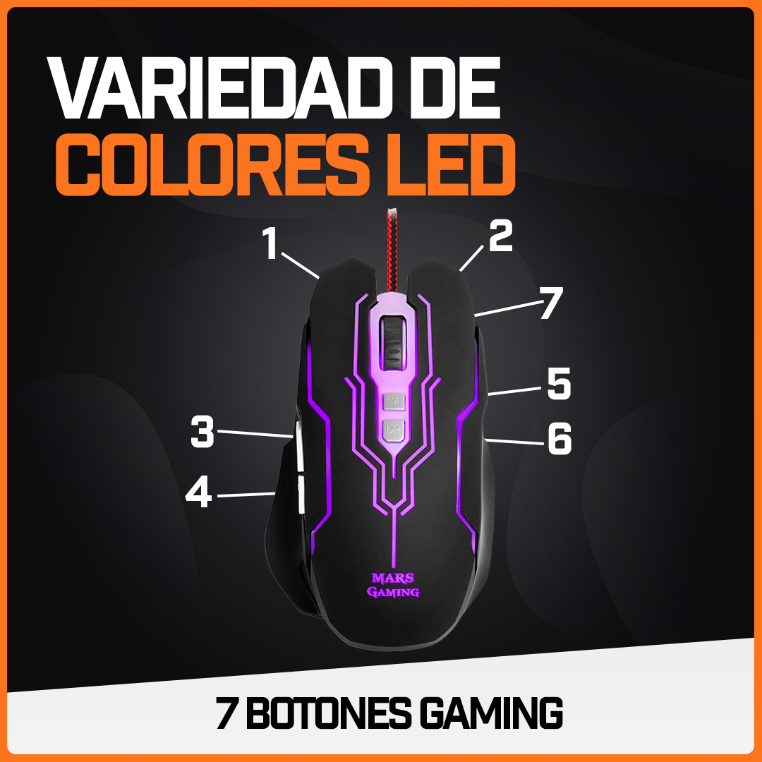 Mouse Gamer Ratón Juegos Usb Periférico Rgb Pc 5000 Dpi