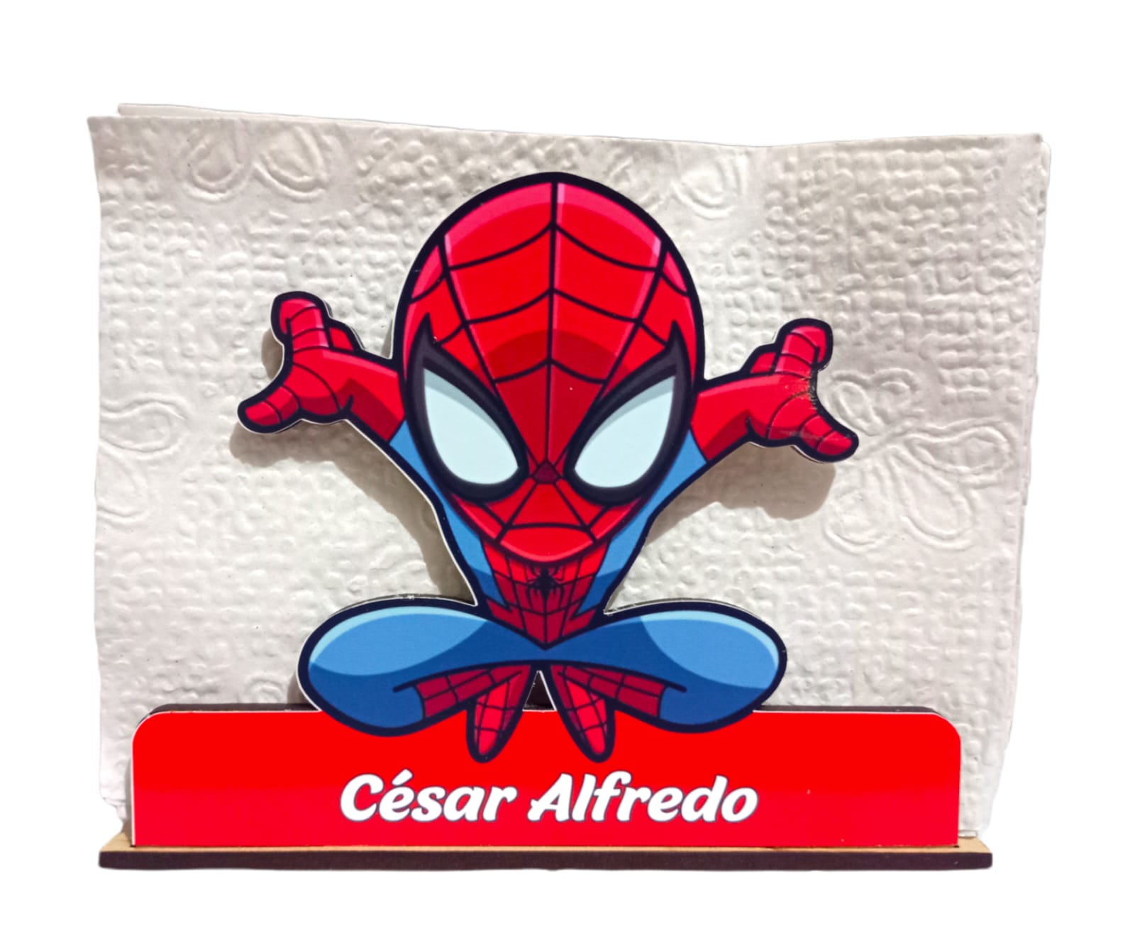 Servilletero Mdf Spiderman A Color Paq. 10 Pzas