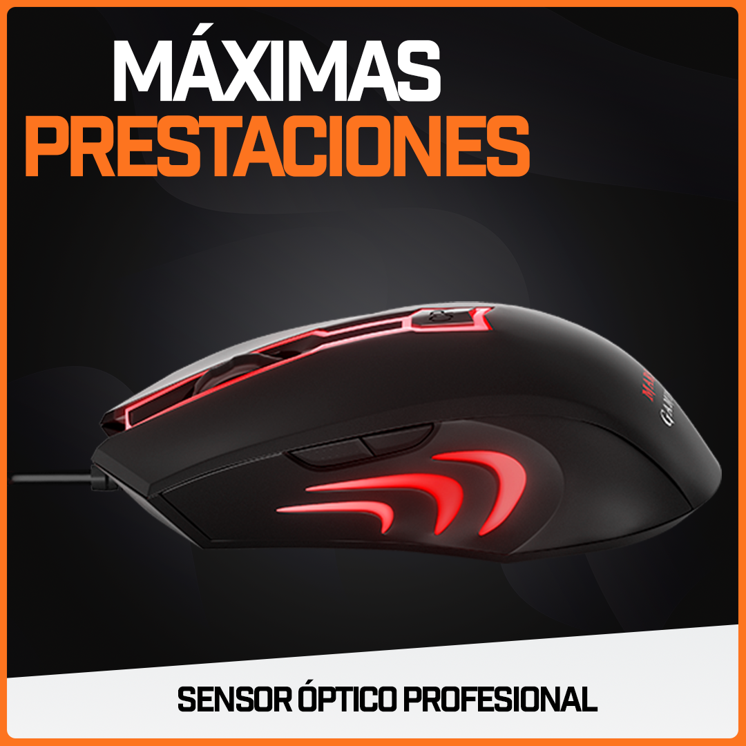 Mouse Gamer Ratón Juegos Usb Periférico Rgb Pc Ergonómico