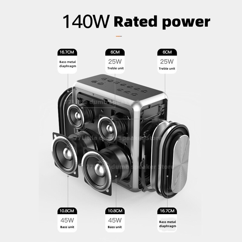 Bocina Xdobo King Max Portátil De 140w Con Bluetooth.