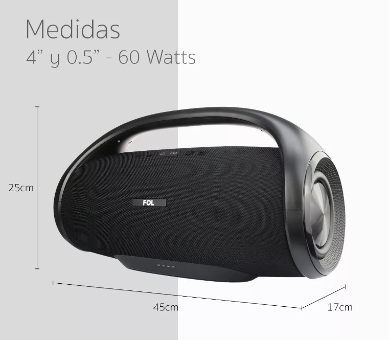 Bocina Fol Inalámbrica Bluetooth Portátil Sonido.