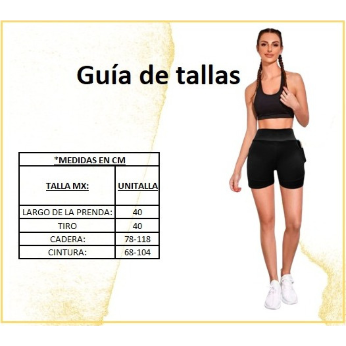 Short de Mujer  con bolsas laterales Gym Playa Deportivo Dama Shores Sexy SH-034