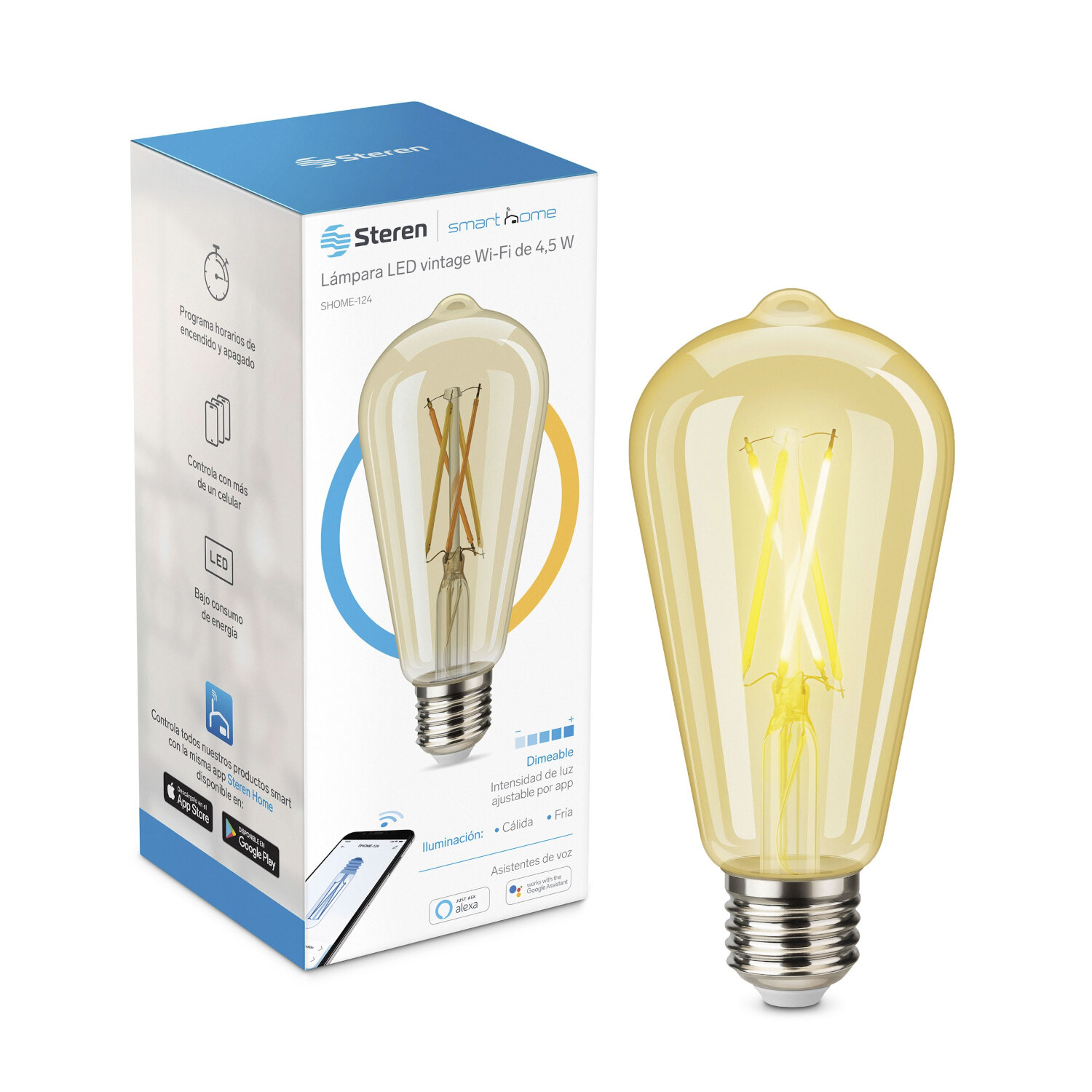Foco LED vintage Wi-Fi de 4,5 W 