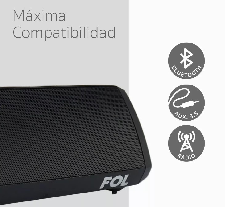 Bocina Fol Bluetooth Sonido Inalámbrica Portátil.