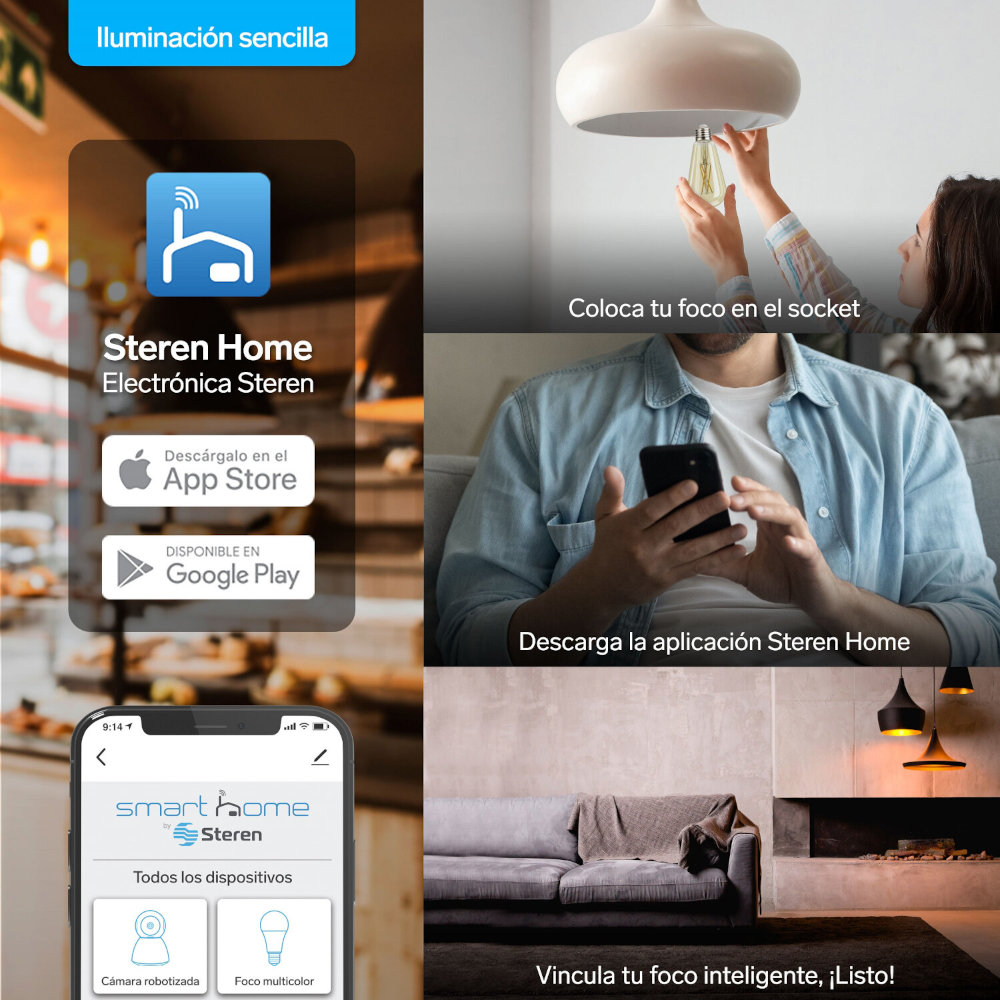 Foco LED vintage Wi-Fi de 4,5 W 