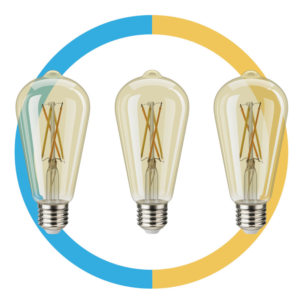 3 focos LED vintage Wi-Fi de 4,5 W 