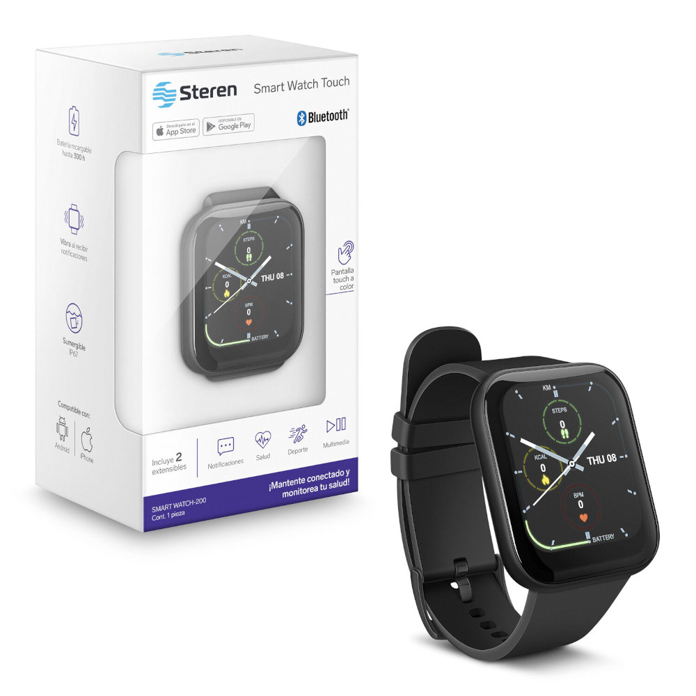 Smart Watch Bluetooth* pantalla Full Touch SMART WATCH-200 