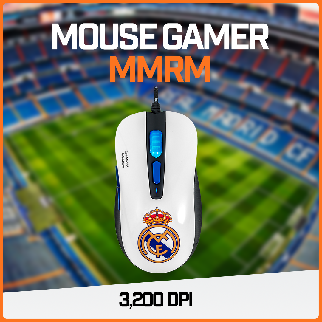 Mouse Gamer Ratón Juegos Usb Periférico Real Madrid
