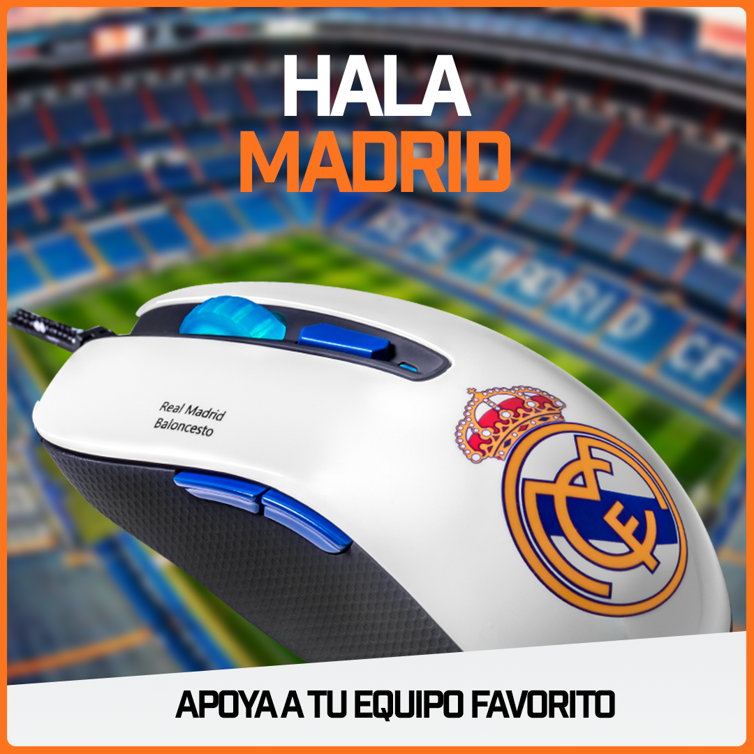 Mouse Gamer Ratón Juegos Usb Periférico Real Madrid